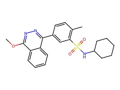 N-cyclohexyl-5-(4-methoxyphthalazin-1-yl)-2-methylbenzenesulfonamide structure