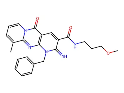 1-BENZYL-2-IMINO-N-(3-METHOXYPROPYL)-10-METHYL-5-OXO-1,5-DIHYDRO-2H-DIPYRIDO[1,2-A:2,3-D]PYRIMIDINE-3-CARBOXAMIDE structure
