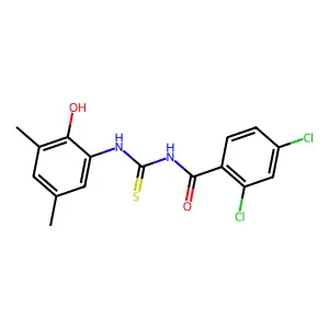 2,4-dichloro-N-[(2-hydroxy-3,5-dimethylphenyl)carbamothioyl]benzamide structure