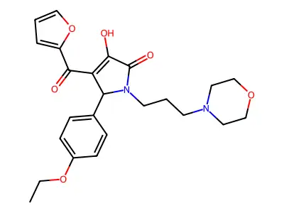 (4E)-5-(4-ethoxyphenyl)-4-[furan-2-yl(hydroxy)methylidene]-1-[3-(morpholin-4-yl)propyl]pyrrolidine-2,3-dione structure