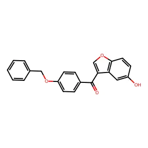 (5-Hydroxy-1-benzofuran-3-yl)-(4-phenylmethoxyphenyl)methanone structure