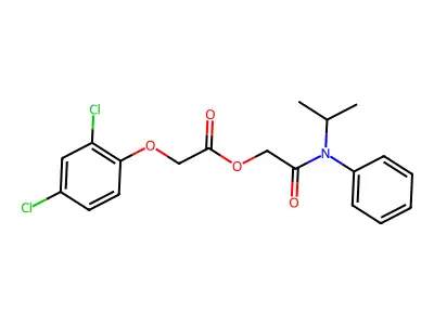 2-Oxo-2-[phenyl(propan-2-yl)amino]ethyl (2,4-dichlorophenoxy)acetate structure
