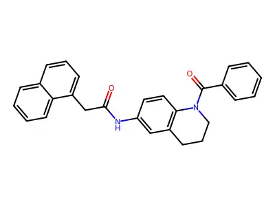 N-(1-benzoyl-1,2,3,4-tetrahydroquinolin-6-yl)-2-(naphthalen-1-yl)acetamide structure