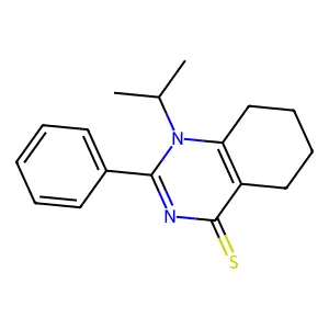 1-isopropyl-2-phenyl-5,6,7,8-tetrahydroquinazoline-4(1H)-thione structure