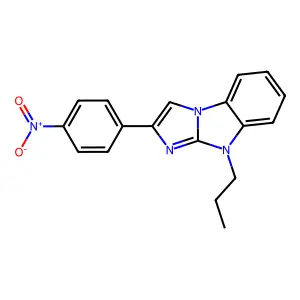 2-(4-Nitrophenyl)-4-propylimidazo[1,2-a]benzimidazole structure