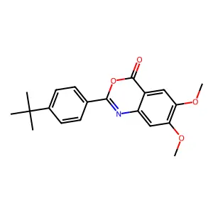 2-(4-tert-butylphenyl)-6,7-dimethoxy-4H-3,1-benzoxazin-4-one structure