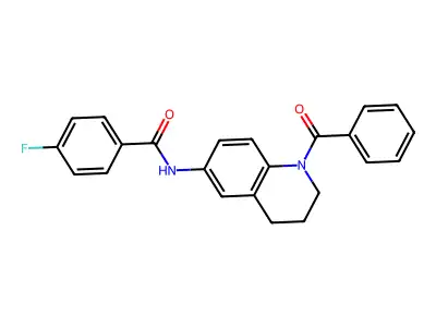 N-(1-benzoyl-1,2,3,4-tetrahydroquinolin-6-yl)-4-fluorobenzamide structure