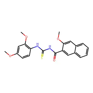 N-[(2,4-dimethoxyphenyl)carbamothioyl]-3-methoxynaphthalene-2-carboxamide structure