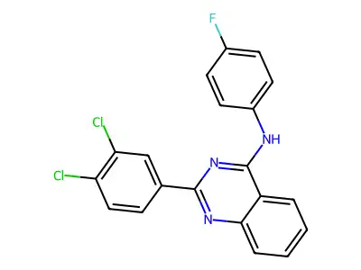 2-(3,4-Dichlorophenyl)-N-(4-fluorophenyl)-4-quinazolinamine structure