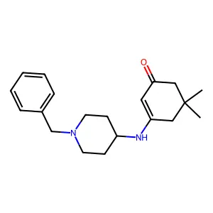 3-[(1-Benzylpiperidin-4-yl)amino]-5,5-dimethylcyclohex-2-en-1-one structure