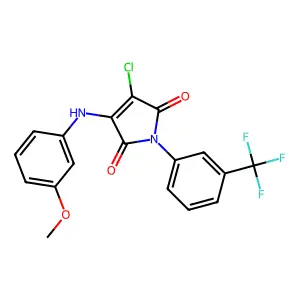 3-Chloro-4-(3-methoxyanilino)-1-[3-(trifluoromethyl)phenyl]pyrrole-2,5-dione structure