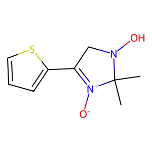 3-hydroxy-2,2-dimethyl-1-oxido-5-thiophen-2-yl-4H-imidazol-1-ium structure