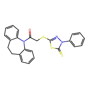 C24H19N3OS3 structure