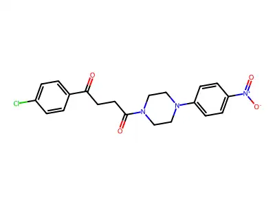 1-(4-Chlorophenyl)-4-[4-(4-nitrophenyl)piperazin-1-yl]butane-1,4-dione structure