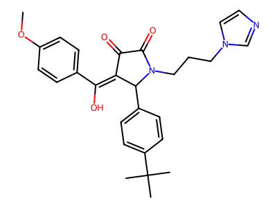 5-(4-tert-butylphenyl)-3-hydroxy-1-[3-(1H-imidazol-1-yl)propyl]-4-(4-methoxybenzoyl)-2,5-dihydro-1H-pyrrol-2-one structure