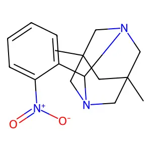 5,7-Dimethyl-2-(2-nitrophenyl)-1,3-diazaadamantane structure