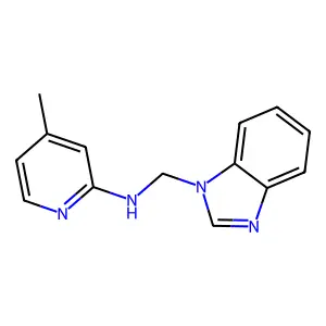 N-(benzimidazol-1-ylmethyl)-4-methylpyridin-2-amine structure
