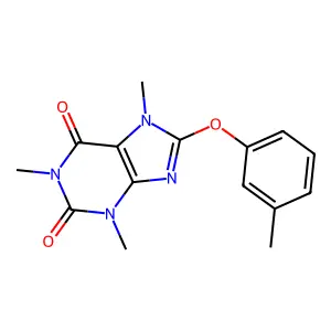 1,3,7-Trimethyl-8-(3-methylphenoxy)purine-2,6-dione structure