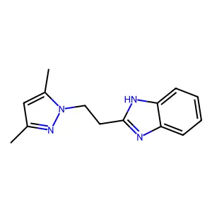 2-[2-(3,5-dimethyl-1H-pyrazol-1-yl)ethyl]-1H-benzimidazole structure