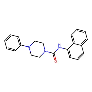 N-(1-萘基)-4-苯基哌嗪-1-甲酰胺 structure