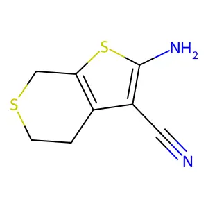 2-amino-4H,5H,7H-thieno(2,3-c)thiopyran-3-carbonitrile structure