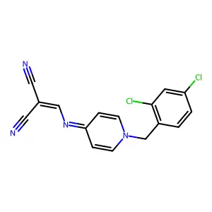 2-[[[1-[(2,4-dichlorophenyl)methyl]pyridin-4-ylidene]amino]methylidene]propanedinitrile structure