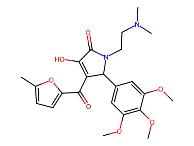 1-[2-(dimethylamino)ethyl]-3-hydroxy-4-(5-methyl-2-furoyl)-5-(3,4,5-trimethoxyphenyl)-1,5-dihydro-2H-pyrrol-2-one structure