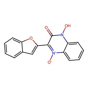3-(1-Benzofuran-2-yl)-1-hydroxy-4-oxidoquinoxalin-4-ium-2-one structure
