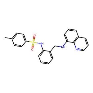 4-methyl-N-{2-[(quinolin-8-ylamino)methyl]phenyl}benzenesulfonamide structure