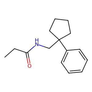 N-[(1-phenylcyclopentyl)methyl]propanamide structure