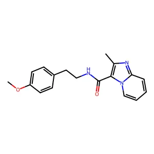 N-[2-(4-methoxyphenyl)ethyl]-2-methylimidazo[1,2-a]pyridine-3-carboxamide structure