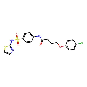 4-(4-Chloro-phenoxy)-N-[4-(thiazol-2-ylsulfamoyl)-phenyl]-butyramide structure