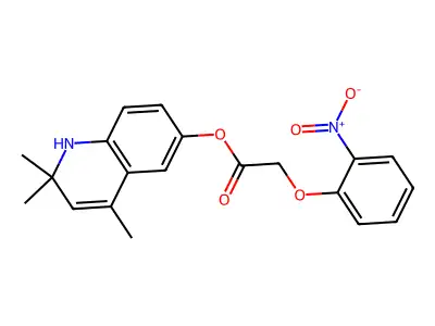 2,2,4-Trimethyl-1,2-dihydroquinolin-6-yl (2-nitrophenoxy)acetate structure