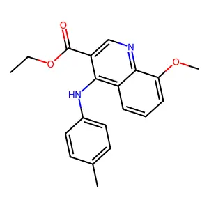 Ethyl 8-methoxy-4-[(4-methylphenyl)amino]quinoline-3-carboxylate structure