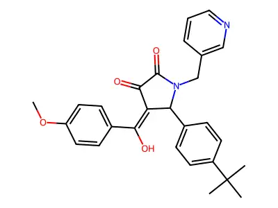 5-(4-tert-butylphenyl)-3-hydroxy-4-(4-methoxybenzoyl)-1-[(pyridin-3-yl)methyl]-2,5-dihydro-1H-pyrrol-2-one structure