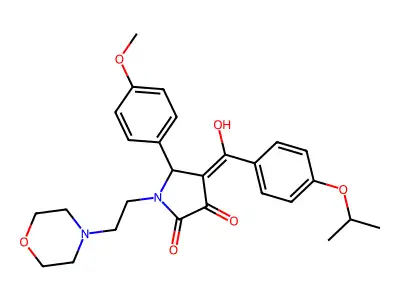 3-hydroxy-5-(4-methoxyphenyl)-1-[2-(morpholin-4-yl)ethyl]-4-[4-(propan-2-yloxy)benzoyl]-2,5-dihydro-1H-pyrrol-2-one structure