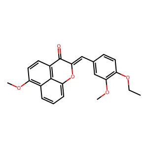 (E)-2-(4-ethoxy-3-methoxybenzylidene)-6-methoxybenzo[de]chromen-3(2H)-one structure