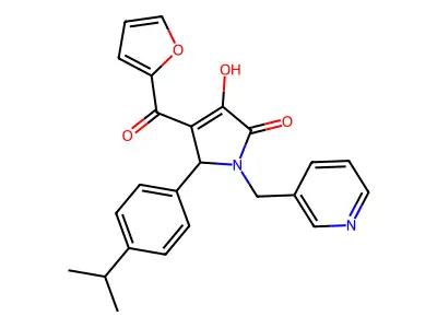 4-(furan-2-carbonyl)-3-hydroxy-5-(4-isopropylphenyl)-1-(pyridin-3-ylmethyl)-1H-pyrrol-2(5H)-one structure