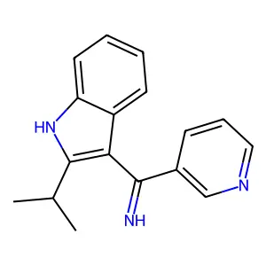 2-(1-Methylethyl)-alpha-3-pyridinyl-1H-indole-3-methanimine structure