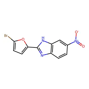 2-(5-bromofuran-2-yl)-5-nitro-1H-benzimidazole structure