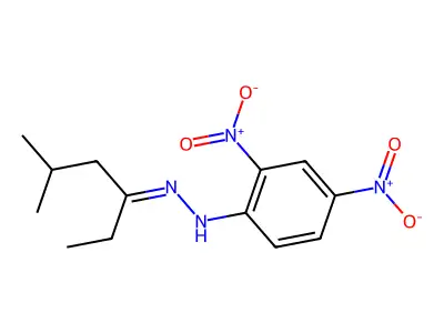 N-(5-methylhexan-3-ylideneamino)-2,4-dinitroaniline structure