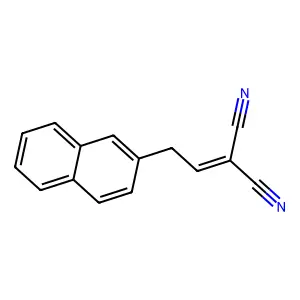 (2-(2-萘基)亚乙基)丙二腈 structure