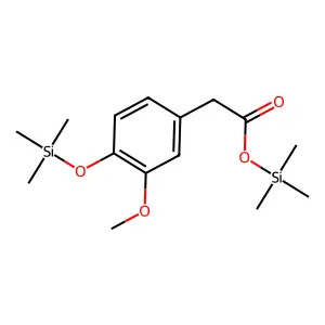 Trimethylsilyl [3-methoxy-4-(trimethylsilyloxy)phenyl]acetate structure