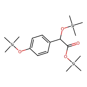 Trimethylsilyl [(trimethylsilyl)oxy](4-[(trimethylsilyl)oxy]phenyl)acetate structure