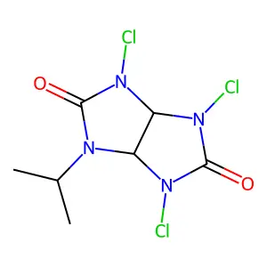 Glycoluril, 1,3,4-trichloro-6-isopropyl- structure
