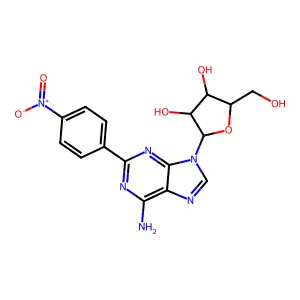 Adenosine, 2-(4-nitrophenyl)- structure