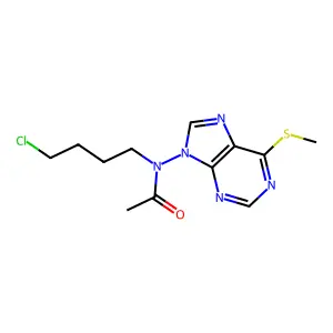 n-(4-Chlorobutyl)-n-[6-(methylsulfanyl)-9h-purin-9-yl]acetamide structure