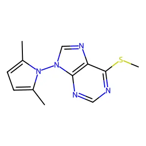 9-(2,5-Dimethyl-1h-pyrrol-1-yl)-6-(methylsulfanyl)-9h-purine structure