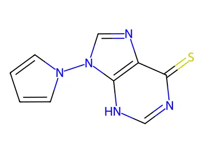 9-pyrrol-1-yl-3H-purine-6-thione structure