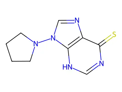 9-pyrrolidin-1-yl-3H-purine-6-thione structure